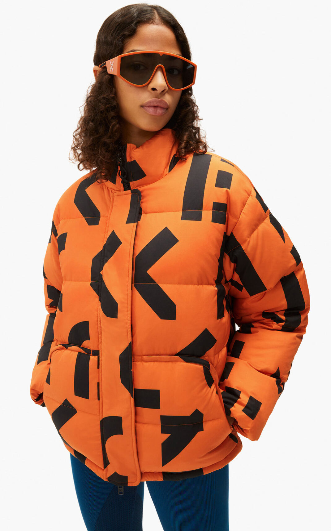 Kenzo Sport monogram Ženska Puhovka Globoko Oranžna SI-9165207